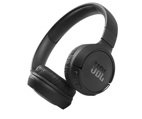 JBL Tune 510BT - Bluetooth headphones with up to 40 hours battery, microphone for call, foldable and comfortable, Android and iOs compatible (Black)