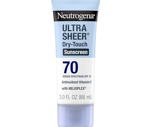 Neutrogena Ultra Sheer Dry-Touch Water Resistant and Non-Greasy Sunscreen Lotion with Broad Spectrum SPF 70, 3 Fl Oz (Pack of 1)