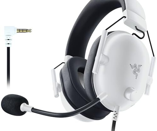 Razer BlackShark V2 X Gaming Headset: 7.1 Surround Sound - 50mm Drivers - Memory Foam Cushion - for PC, Mac, PS4, PS5, Switch - 3.5mm Audio Jack - White