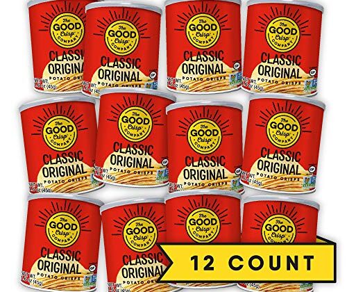The Good Crisp Company, Good Crisps Minis (Original, 1.6 Ounce, Pack of 12) Non-GMO, Allergen Friendly, Potato Chip Snack Pack, Gluten Free Snacks