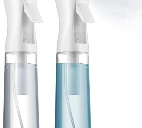 2 Pack Continuous Spray Bottles - Ultra Fine Mist Sprayer | Water Spray Bottle For Hair Mister Spray Bottle | Hair Spray Bottles For Hairstyling, Cleaning, Salons - 2pk 6.8 OZ / 200 ML