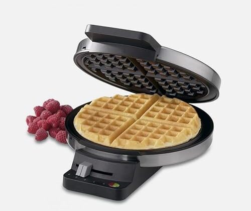 Cuisinart Round Classic Waffle Maker, Brushed Stainless, WMR-CANAS
