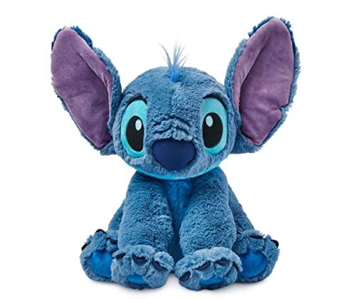 Disney Store Official Stitch Medium Soft Toy for Kids, Cuddly Character with Fuzzy Texture and Embroidered Details, Flexible Floppy Ears, Disney Plushy Suitable for All Ages.
