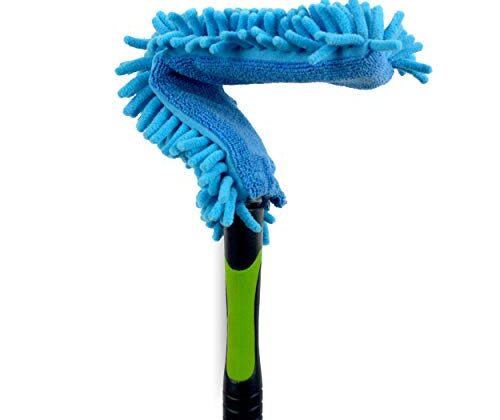 EVERSPROUT Flexible Microfiber Ceiling & Fan Duster (Pole Sold Separately) | 17'' Duster Including Hand-Grip, Removable & Washable Sleeve | Bends to Clean Any Fan Blade | Twists onto Threaded Poles