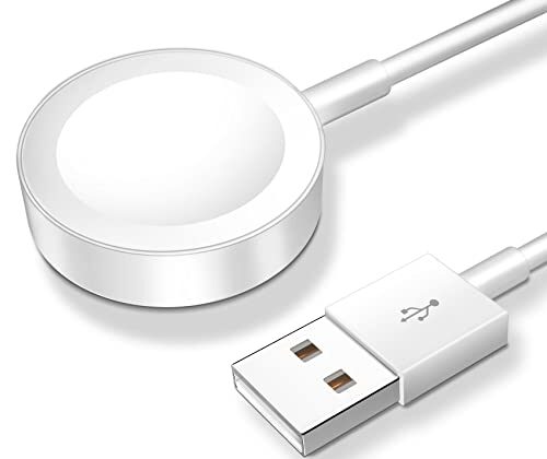 for Apple Watch Charger Magnetic Fast Charging Cable [Portable] Magnetic Wireless Charging Compatible with iWatch Series Ultra/10/9/8/7/6/SE/5/4/3/2-[3.3FT] White