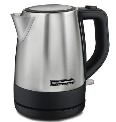 Hamilton Beach Commercial HKE110 1 Liter Hot Water Tea Kettle, Hospitality Rated, Stainless Steel…