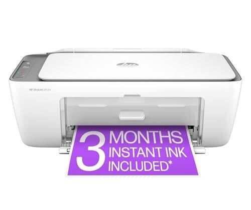 HP DeskJet 2855e Wireless All-in-One Color Inkjet Printer, Scanner, Copier, Best-for-home, 3 month Instant Ink trial included (588S5A)