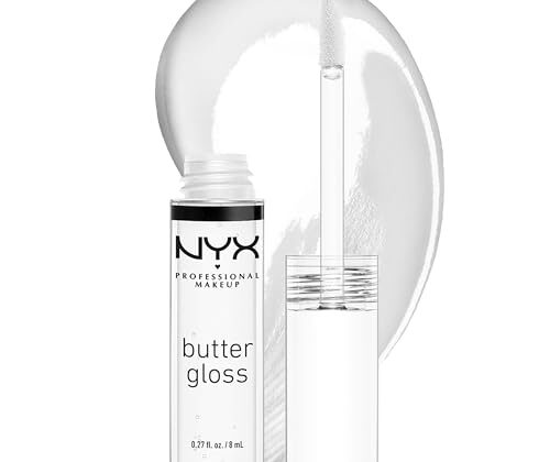 NYX PROFESSIONAL MAKEUP Butter Gloss, Non-Sticky Lip Gloss - Sugar Glass ,Clear