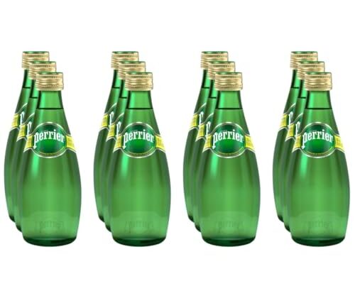 Perrier Sparkling Natural Mineral Water, 11 Oz Glass Bottles - (Pack of 12) - (Total of 132 Fl Oz)