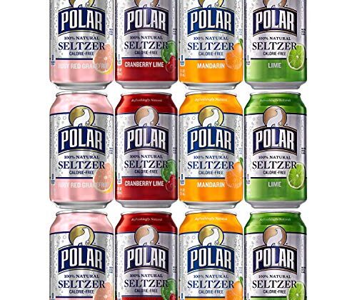 Polar Seltzer Variety Special, Cranberry Lime, Mandarin, Ruby Red Grapefruit, Lime Flavor, 12 oz Can (3 x 4 Flavors, Total of 12 Cans