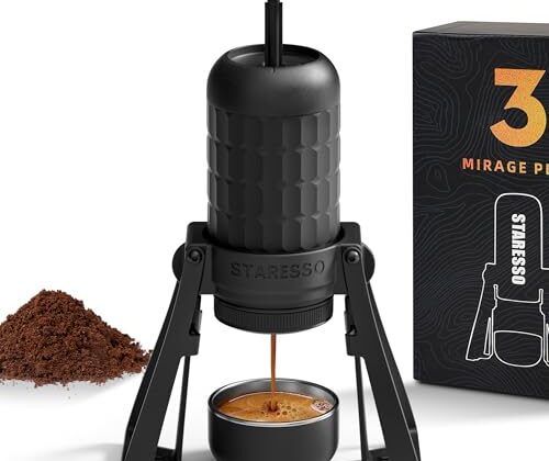 STARESSO PLUS SP300 Espresso Machine, Manual Portable Coffee Maker Compatible Ground Coffee with Pressurized Filter, Espresso Maker for Home Travel Camping Office, Non-Electric