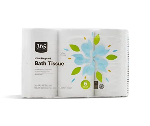 365 by Whole Foods Market, 100% Recycled Bath Tissue, Ultra-Strong, 260 Sheets per Roll, 6 Count