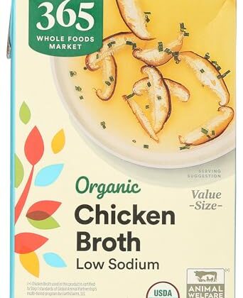 365 by Whole Foods Market, Organic Low Sodium Chicken Broth, 48 FZ