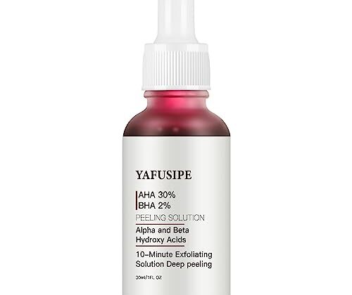 AHA 30% + BHA 2% Peeling Solution Exfoliating Chemical Skin Peel for Face at Home Facial Mask Red Peeling BHA Liquid Exfoliant Acid Peels Salicylic Acid Exfoliators Acid Peel for Face Gifts1Floz
