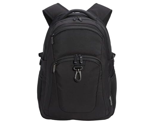 Amazon Basics Travel Laptop Backpack for 15.6 inch Laptop, Black
