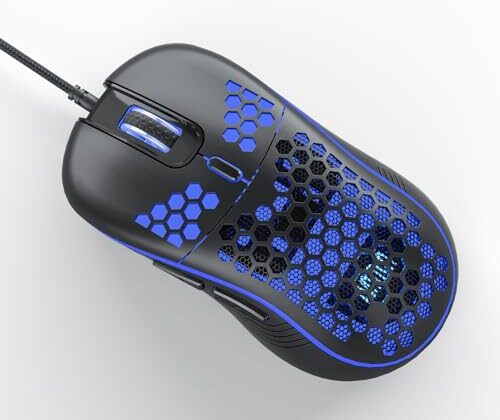 AVMTON Wired Gaming Mouse with,RGB Backlight high USB Plug Play Lightweight Gaming Mouse, 6 Buttons,Ergonomic Wired Mouse for Laptop,Computer,PC,Mac(Black)