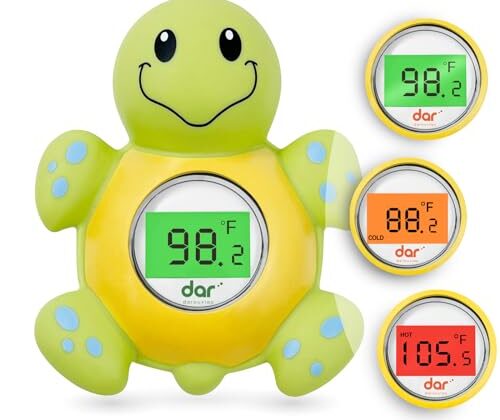 Baby Bath Thermometer, Digital Water Temperature Thermometers with 3 Color Backlit and Temperature Warning, Safety Bath Tube Thermometers Floating Toy for Infant, Toddler