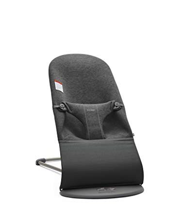 BabyBjörn Bouncer Bliss, Charcoal Gray, 3D Jersey 2-in-1 Adjustable Baby Bouncer Seat and Toddler Chair, Newborn to Toddler (8-29 lbs), 4 positions, Lightweight & Portable