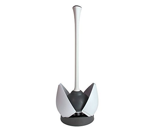 Clorox Toilet Plunger with Hideaway Caddy – Toilet Plunger for Bathroom, Bathroom Organizers & Storage, Bathroom Accessories, Toilet Unclogger, Plunger with Holder