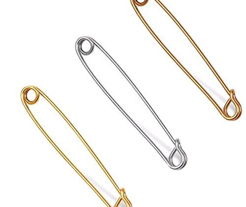 Collar Pins for Men Safety Pin Style Tie Bar for Wedding Business 3 Pcs