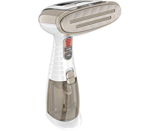Conair Handheld Garment Steamer for Clothes, Turbo ExtremeSteam 1875W, Portable Handheld Design, Strong Penetrating Steam, White / Champagne
