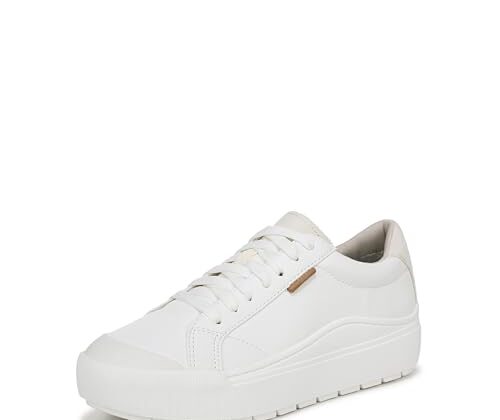 Dr. Scholl's Shoes Womens Time Off Platform Slip On Fashion Sneaker,White,7.5