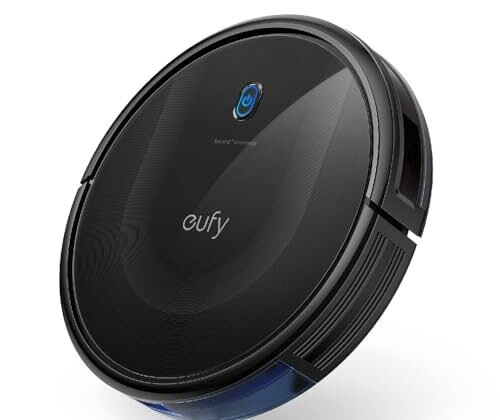 eufy Robot Vacuum 11S MAX, Super Thin, Powerful Suction, Quiet, Self-Charging Robotic Vacuum Cleaner, Cleans Hard Floors to Medium-Pile Carpets, Black
