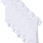 Gerber Baby 5-Pack Solid Onesies Bodysuits, White, 3T