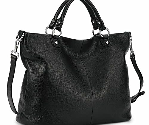 Kattee Women's Soft Leather Tote Bag, Top Satchel Purses and Handbags