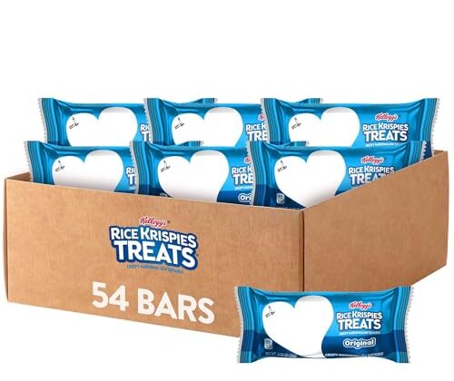 Kellogg's Rice Krispies Treats, Crispy Marshmallow Squares, Original, School Lunch Snack, 41.9oz Case (54 Count)