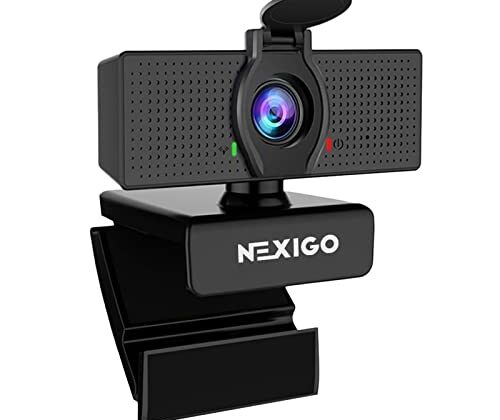 NexiGo N60 1080P Webcam with Microphone, Adjustable FOV, Zoom, Software Control & Privacy Cover, USB HD Computer Web Camera, Plug and Play, for Zoom/Skype/Teams, Conferencing and Video Calling