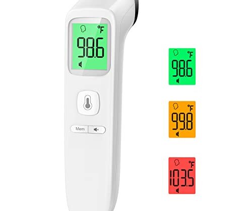No-Touch Thermometer for Adults and Kids, Accurate Digital Baby Thermometer, FSA HSA Eligible, Fever Alarm & Silent Mode, 2 in 1 Forehead & Object Mode