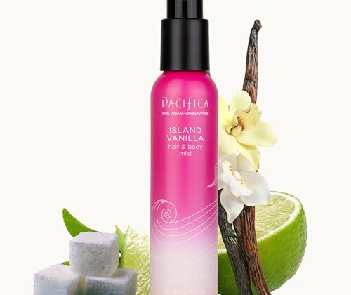 Pacifica Hair Mist Perfume & Full Body Spray for Women - Island Vanilla Body Mist Fragrance w/Sugar, Vanilla & Sandalwood Clean Beauty Alcohol-Free, Vegan & Cruelty-Free, 5 oz