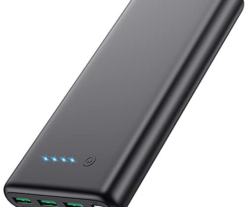 Portable Charger 36800mAh,4 Outputs Power Bank, Dual Input 5V/3A External Battery Pack,USB-C in&Out High-Speed Charging Backup Charger Compatible with iPhone 16/15/14/13,Samsung S23 Android Phone etc