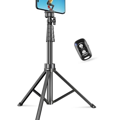 SENSYNE 62" Phone Tripod & Selfie Stick, Extendable Cell Phone Tripod Stand with Wireless Remote and Phone Holder, Compatible with iPhone Android Phone, Camera