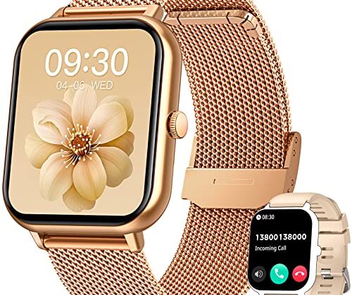 Smart Watch for Women Fitness Tracker: 1.83 Inch Bluetooth Call Smartwatch with Blood Oxygen Blood Pressure Monitor Compatible with Android Ios 100+ Sport Mode Heart Rate Steps Counter Waterproof Ip67
