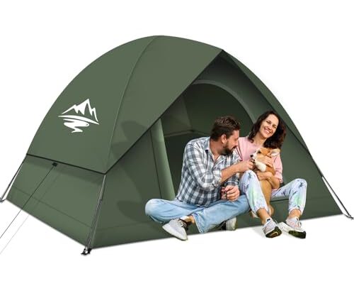 Tents for Camping 3-4 Person with Rainfly, Camping Tents Waterproof Windproof, Not Crowded for 2 Person Camping Tent, Outdoor Dome Tent Easy Setup, Backpacking Tent for Adventure Backyard