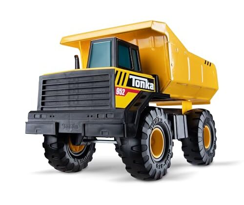 Tonka Steel Classics Mighty Dump Truck - Made with Steel & Sturdy Plastic, Yellow Toy Construction Truck, Boys and Girls, Kids, Toddlers, Ages 3+