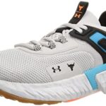 Under Armour Men's Project Rock 5 Training Shoes, Grey Matter/Black/Blue Surf, Size 10.5 US