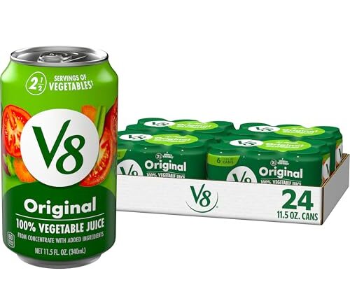 V8 Original 100% Vegetable Juice, 11.5 fl oz Can (24 Pack)