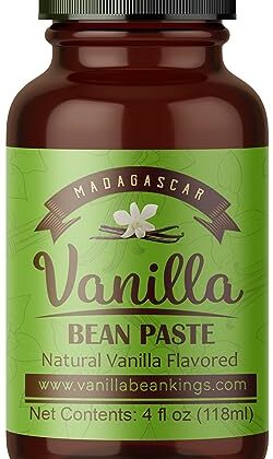 Vanilla Bean Paste for Baking and Cooking - Gourmet Madagascar Bourbon Blend made with Real Vanilla Seeds - 4 Ounces