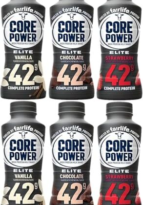 Veher Fairlife Core Power Elite 42g High Protein Milk Shakes Variety Pack - Ready to Drink for Workout Recovery, 14 Fl Oz (6 - Pack)