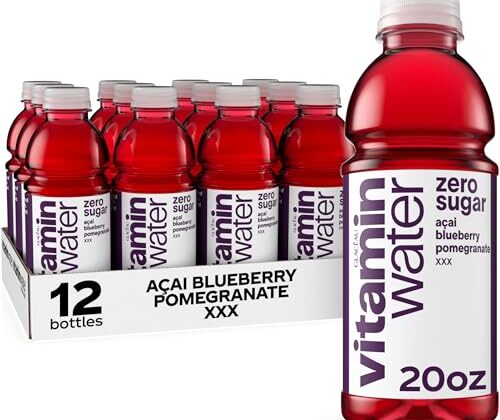 vitaminwater XXX Acai-Blueberry-Pomegranate Zero Sugar, Flavored Water Beverage, 20 fl oz Bottles, 12 Pack