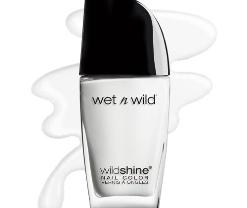 wet n wild Wild Shine Nail Polish, High-Shine Finish, Long-Lasting & Iconic Nail Color - French White Crème